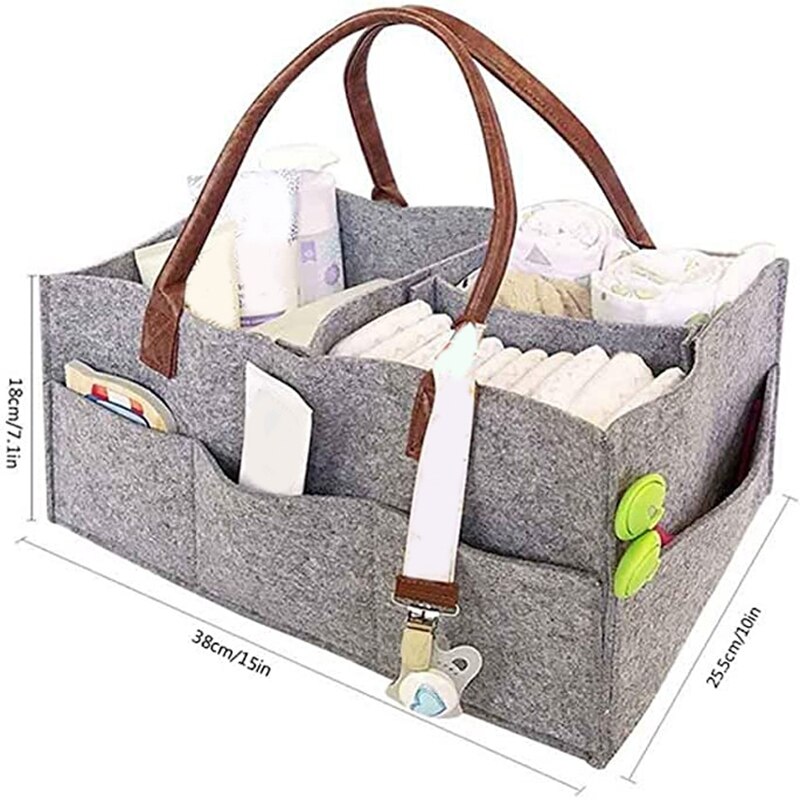 Fühlte Windel Tasche sterben Gute Baby Windel Caddie-Kindergarten Lagerung Behälter und Auto Organizer für Windeln