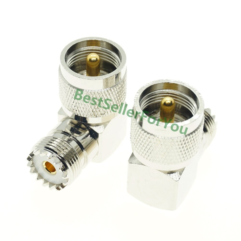 UHF Male Female To UHF Male Female PL259 TO SO239 RIGHT ANGLE 3 WAY RF Adapter Connector: UHF-JKW
