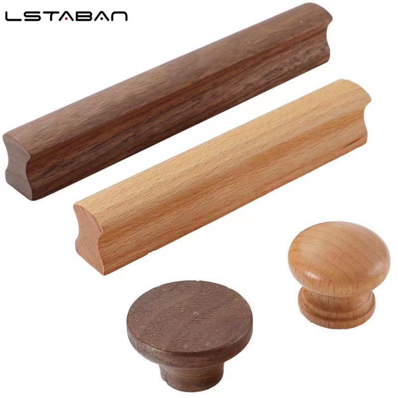 Manija de muebles de madera de nogal, perillas para cajones tiradores para gabinetes de cocina manijas largas perillas para armarios y cajones tirador para armario