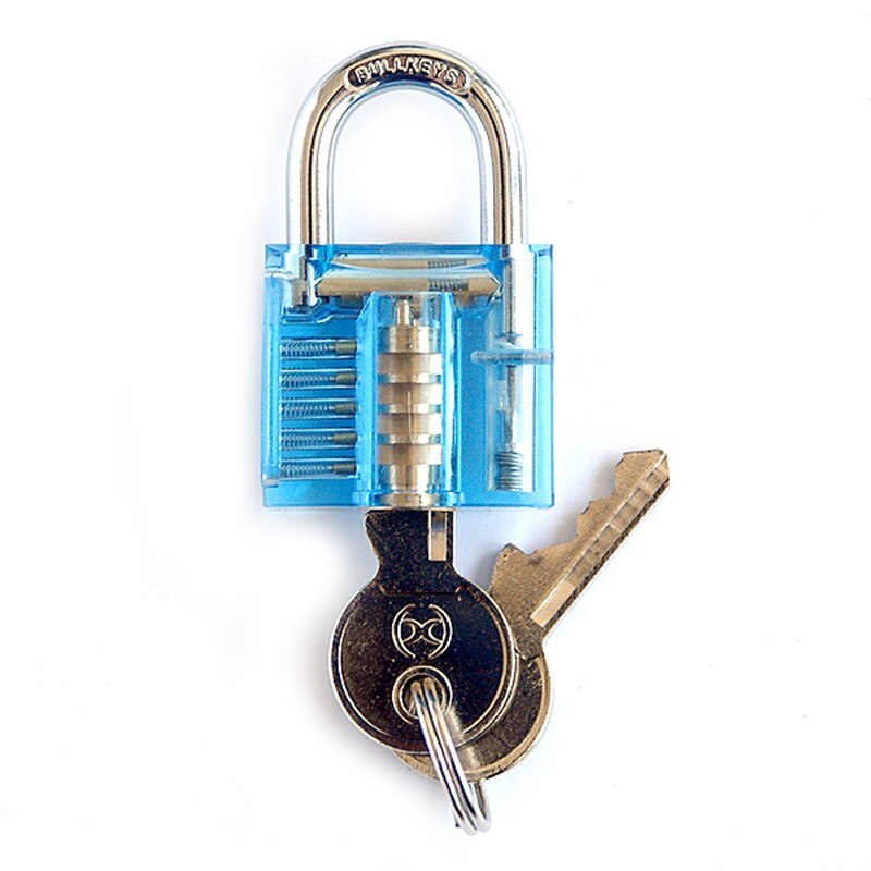 Locksmith Transparent Locks Pick Visible Cutaway Mini Practice View Padlock Hasps Training Skill For Furniture Hardware