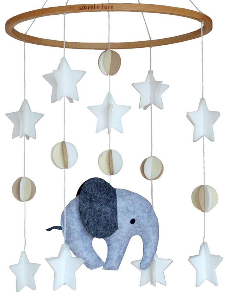 22X9.5 Inch Baby Crib Mobile Met Olifant Bed Wind-Bell Nursery Decor Plafond Decoraties Baby Shower