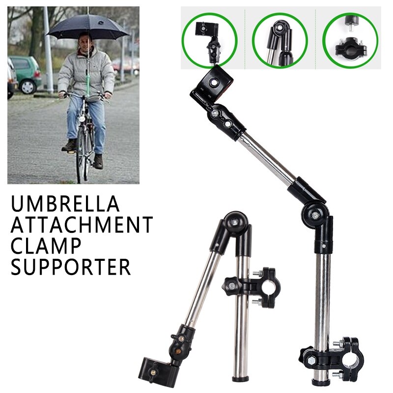 Stainless Steel Umbrella Stands Any Angle Swivel For Wheelchair Bicycle Umbrella Connector Stroller Holder Gear Tool