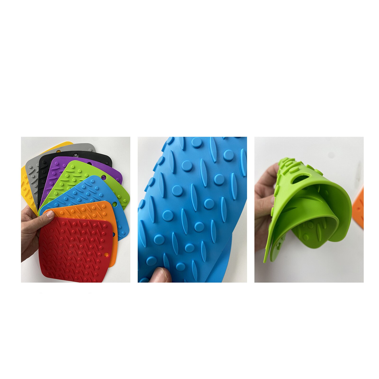 Heat Insulation Pad Multifunctional Thickened Square Silicone Anti scald Non Slip Heat Resistant Pot Mat NIN668