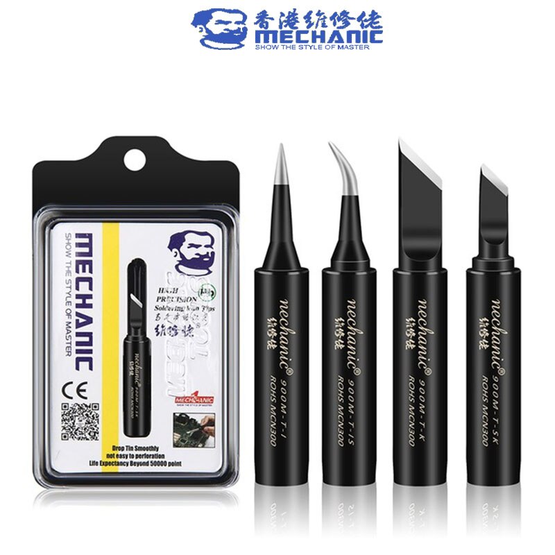 MECHANIC Original Anti-Static Pure Copper Electric Soldering Iron Tip For BGA Electric Soldering Station Soldering Welding Tool