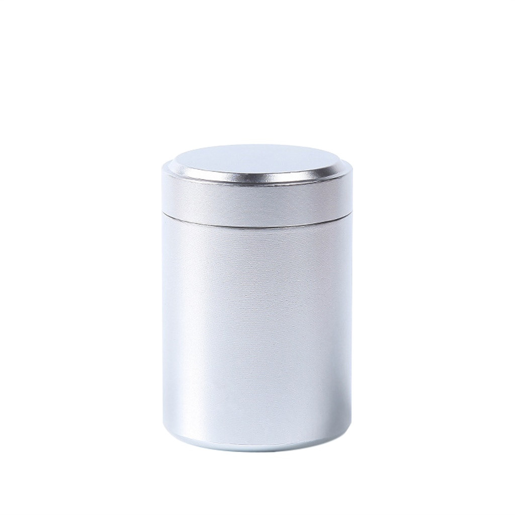 80ml Solid Color Airtight Smell Proof Container Herb Stash Metal Sealed Can Tea Jar Storage Kitchen Storage Containers Tins: white