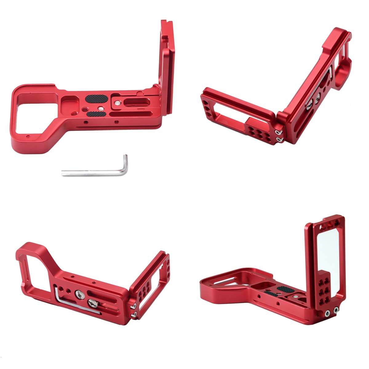 Extendable Quick Release L Tripod Plate Vertical Bracket for Sony A7R IV ILCE-7RM4 Camera: Red Extensible