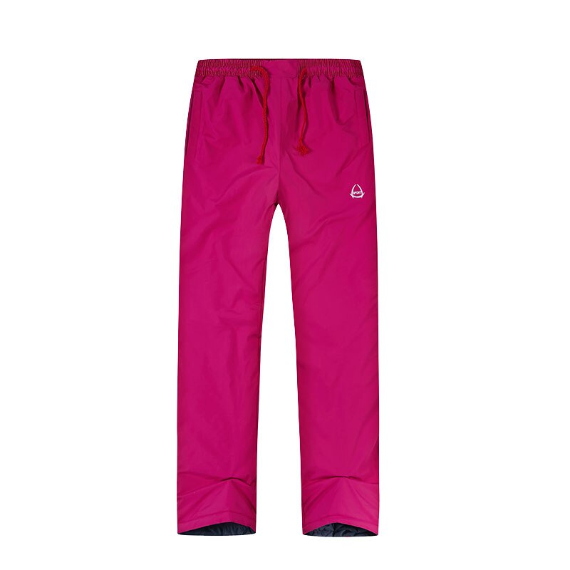 Women Ski Pants Brands Outdoor Trousers Men Windproof Waterproof Warm Winter Snow Snowboard Hiking Camping: Pink / 155