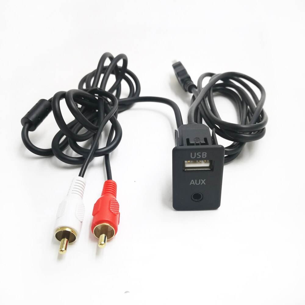 Auto 2 Rca Aux Usb Mannelijke Dash 2RCA Adapter Voor Peugeot Citroen Voor Renault