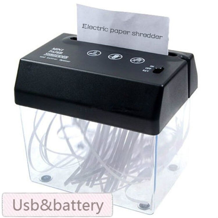 Brand Desktop A5 Of A4 Gevouwen Papier Strip-cut Mini Kleine Usb Shredder & Brief Opener Voor Thuis /kantoor, Geen Batterijen