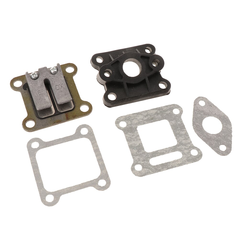 Reed Valve Inlet + Manifold Intake Pipe + Intake Pipe Gasket for 2 Stroke 47cc 49cc Engine Carburetor