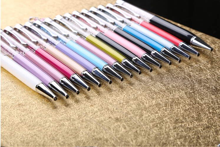 Luxe elementen kristallen pen stardust balpen rollerball kristal pen trouwpen
