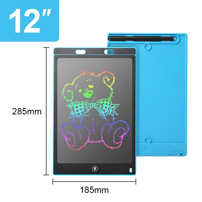 LCD Writing Tablet, Electronic Digital Writing Doodle Board,12-Inch Handwriting Paper Drawing Pad for Kids and Adult Office: 12inch-Blue