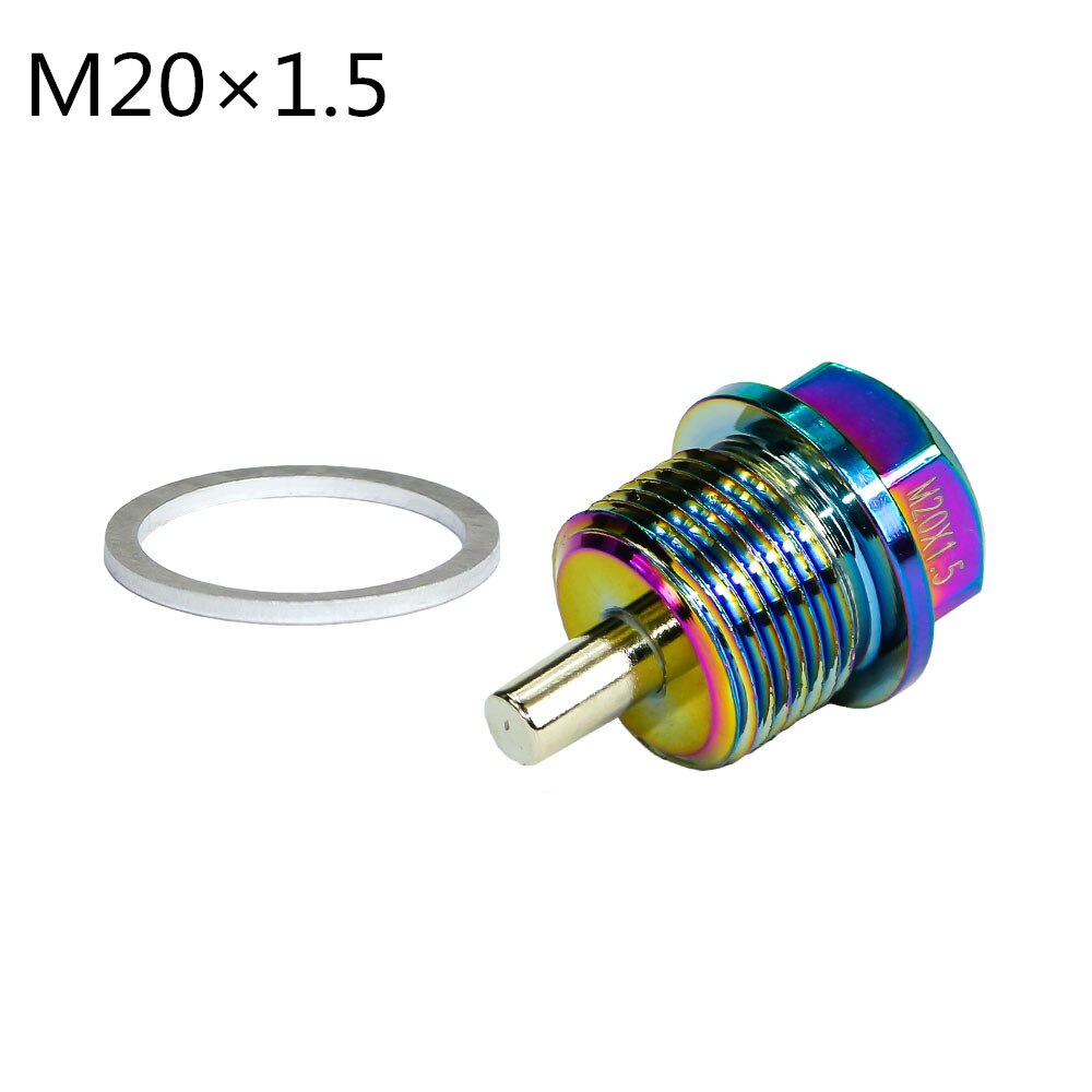 M12 M14 M16 M20*1.5 / 1.25 Neo Chrome Aluminum Magnetic Oil Drain Bolt Oil Sump drain plug nut Oil Drain Plug Magnetic: M20 and 1 point 5