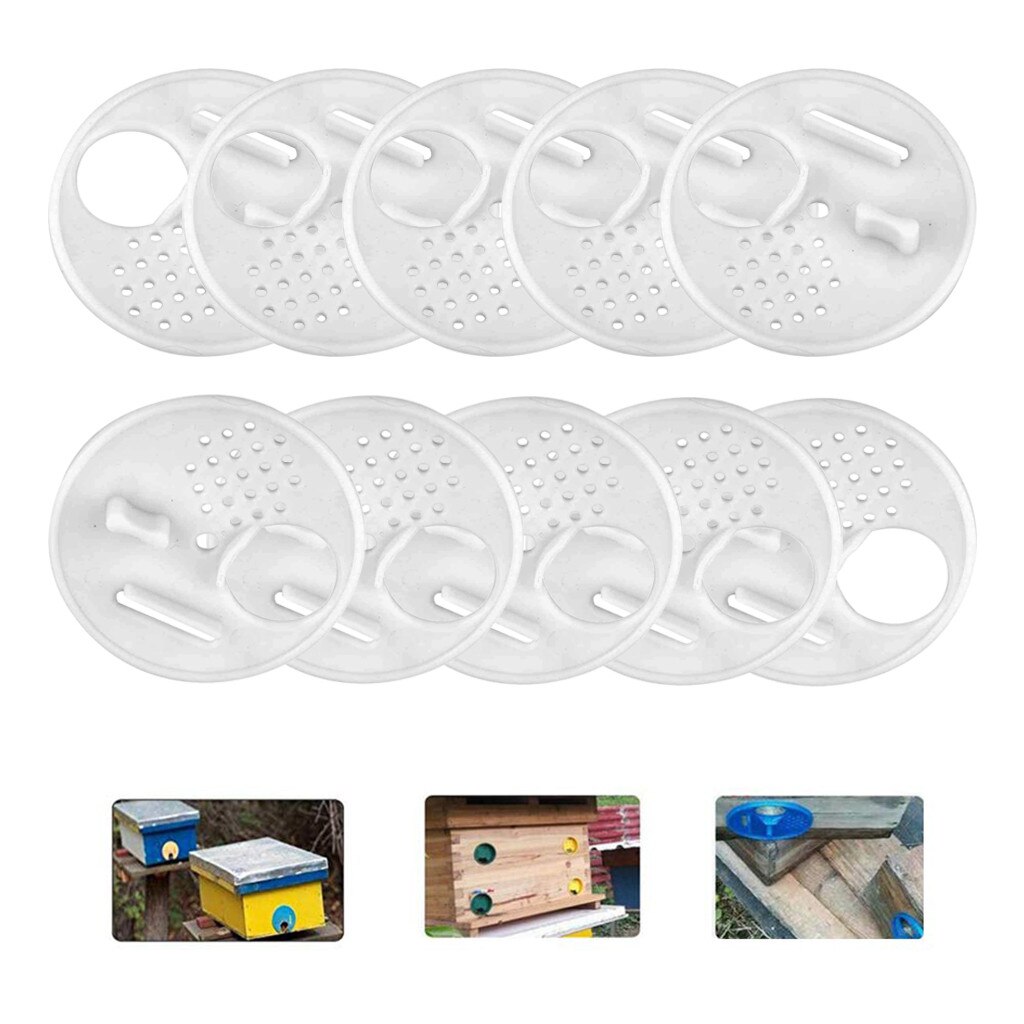 20pcs Supplies Equipment Entry Beehive Bee Box Door Entrance Gate Anti-escape Beekeeper Tool Plastic Hive Bees Tools Accessories: White 