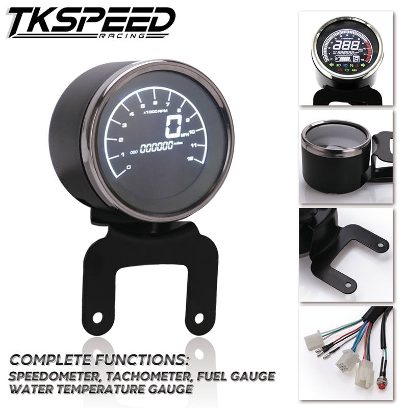 Motorbike Multi-functional Gauges Instruments Motorcycle Digital Odometer Speedometer Tachometer Fuel Level Meter Indicator Led