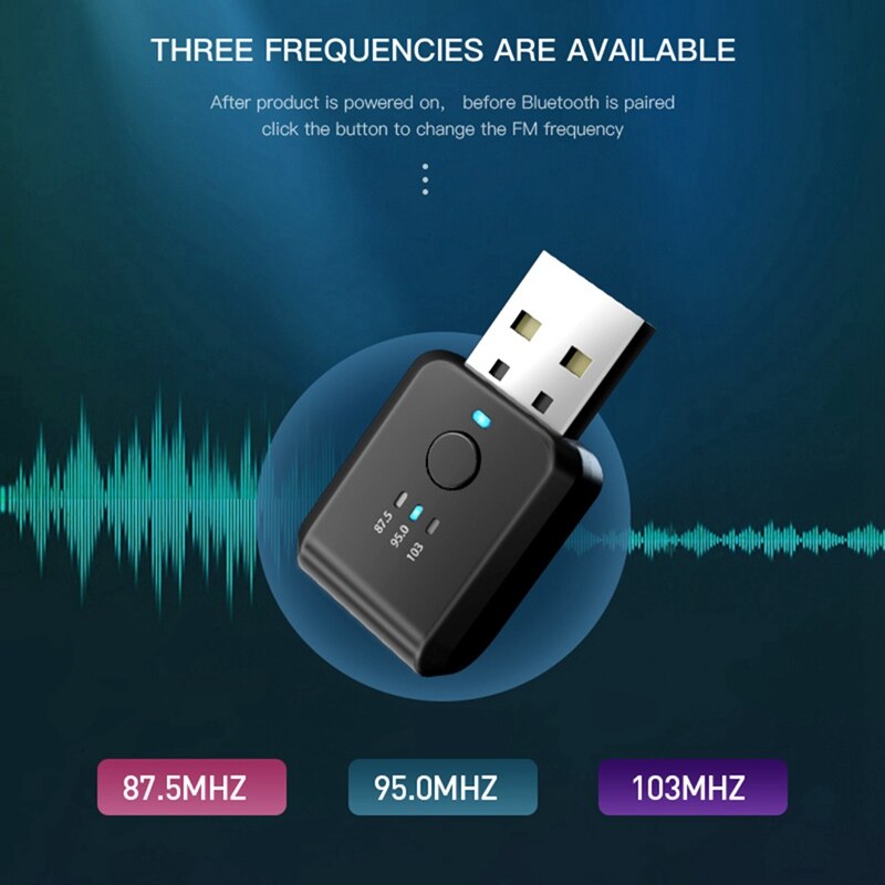 FM Transmitter Car Wireless Bluetooth 5.0 Radio Modulator Car Kit Handsfree Audio Adapter No Delay NO Noise Accessories