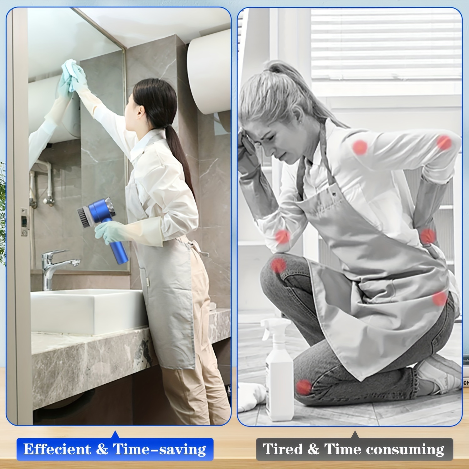 Xiaomi Wireless Electric 5 in 1 Cleaning Brush Portable Powerful Kitchen Toilet Bathroom 5 Brush Heads LED Display Waterproof