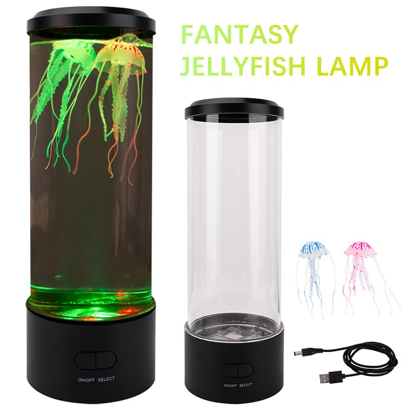 LED Fantasie Quallen Lampe USB Energie/Batterie angetrieben Farbwechsel Quallen Aquarium LED Lampe Entspannende Stimmung Nacht Licht