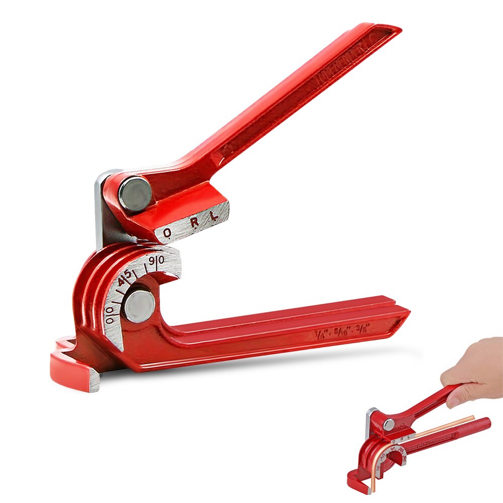 90 Degree 3 Sizes Heavy Duty Tubing Bender With Wide Hook Grips 3 Channels Bending Machinery Portable Aluminum Alloy Hand Tool