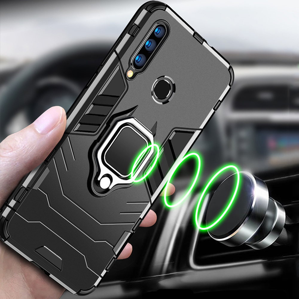 Voor Honor 20 Lite MAR-LX1H 6.15 &quot;Case Armor Pc Cover Ring Houder Telefoon Case Voor Honor 10i 10 Ik/20 Lite HRY-LX1T 6.21&quot; Hard Cover