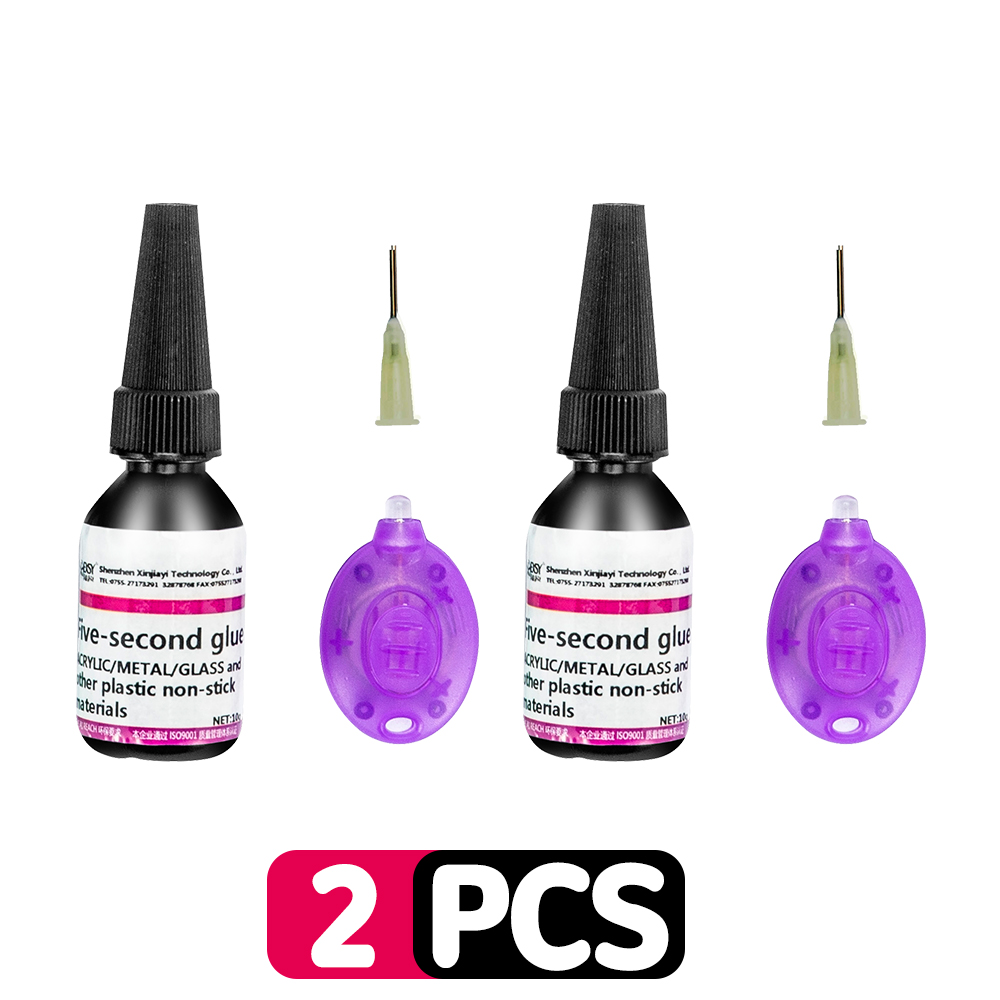 UV Glue Glass Repair Acrylic Metal Crystal Powerful UV Resin Hard Type Ultraviolet Solidify Crafts Clear Adhesive DIY Jewelry: 2PCS