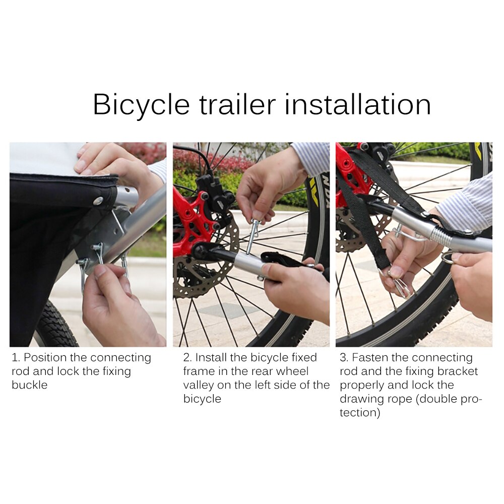 Cykel cykeltrailer kobling påhængsvogn anhængertræk tilslutningstilbehør sort holdbar kompakt praktisk let