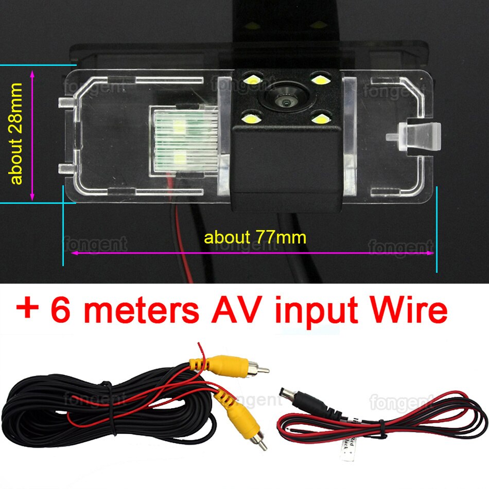 Caméra de recul avec Vision nocturne pour voiture, pour SEAT Ibiza 6L 6J SC MK3 MK4 2002: 4led Rear Camera