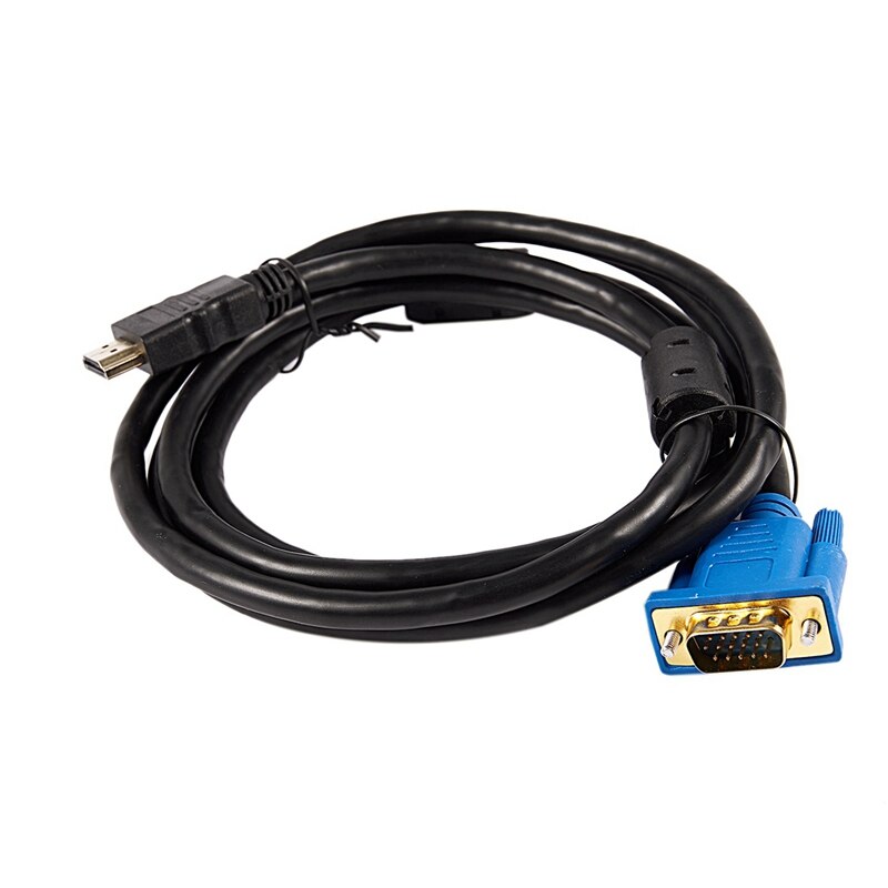 1.8M HDTV HDMI Male to VGA Adapter Cable Video Cable Connectors & Mini 4 Ports 2.0 USB HUB Splitter Adapter
