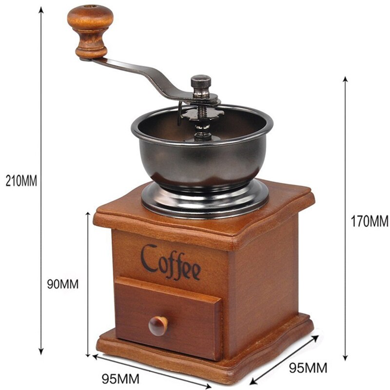 Hand-Cranked Grinder Coffee Bean Grinder Household Small Coffee Grinder Integrated Manual Retro Hand Grinder Coffee Machine