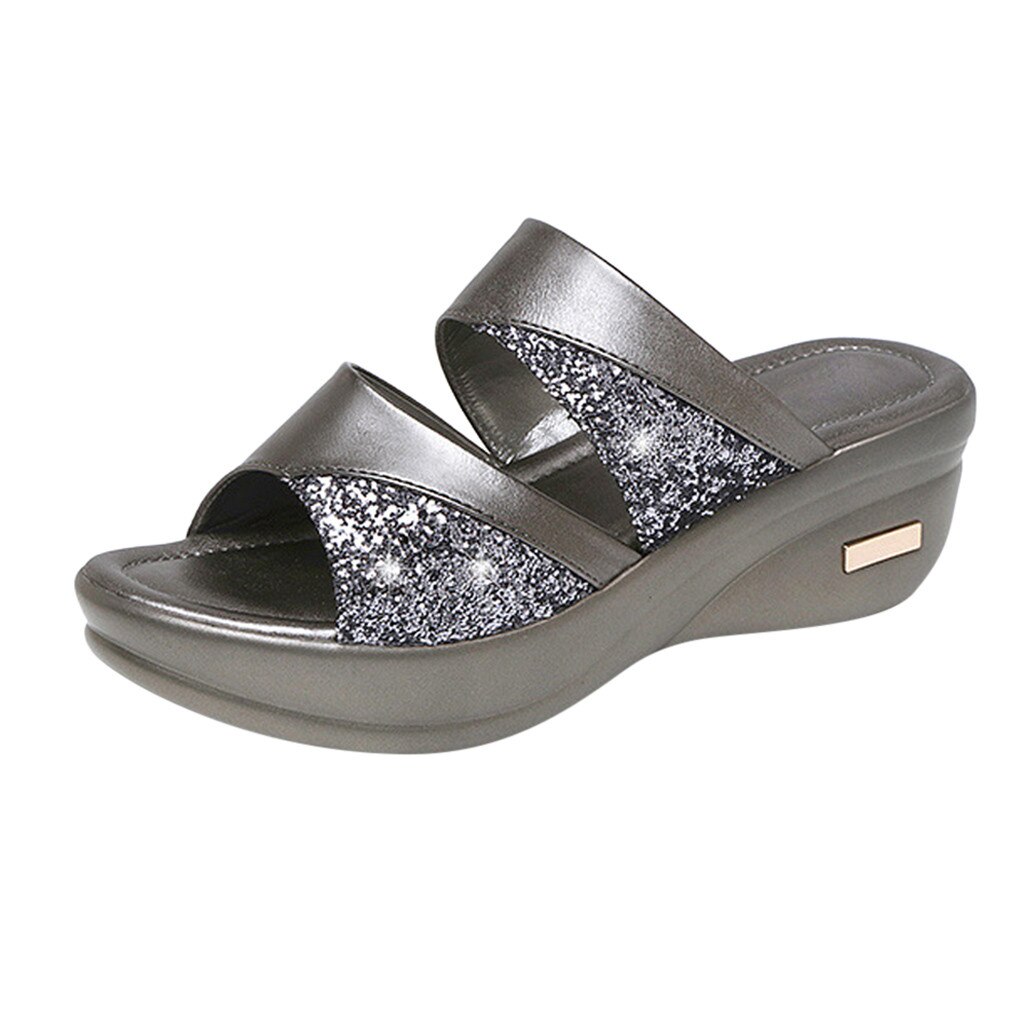 nouvelles dames sandales décontracté string boucle Baotou talons hauts confortable femmes chaussures rétro bloc talon unique chaussures: SL / 35