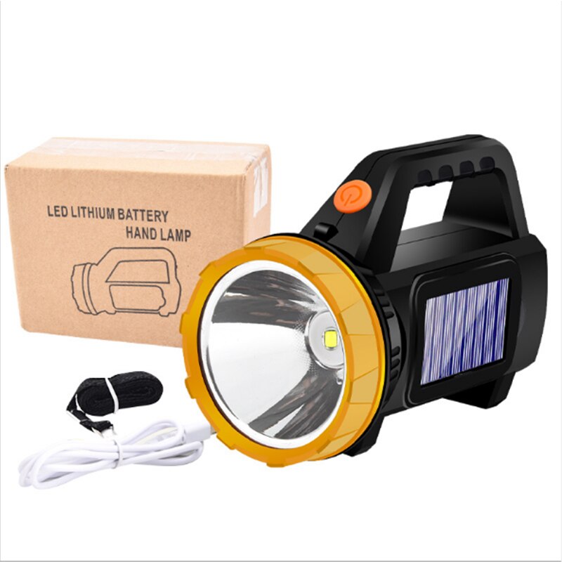 Luz LED de Trabajo Portátil de 250W, lámpara de trabajo recargable por USB, reflector a prueba de agua con luz lateral, linterna