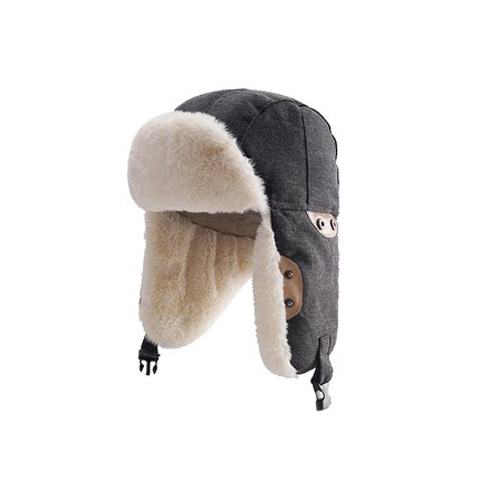 Ear Cap Mannen Bescherming Biking Skiën Koude Kleding Masker Bril Koperen Gesp Piloot Katoenen Hoed Verdikt Warm