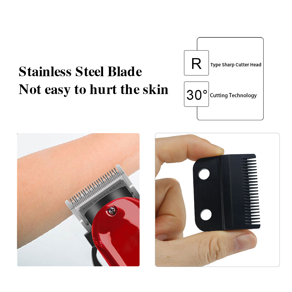 Replacement Removable Blade Hair Clipper Blade Stainless Steel Hair Trimmer Cutting Blade with Screws Clipper Blade