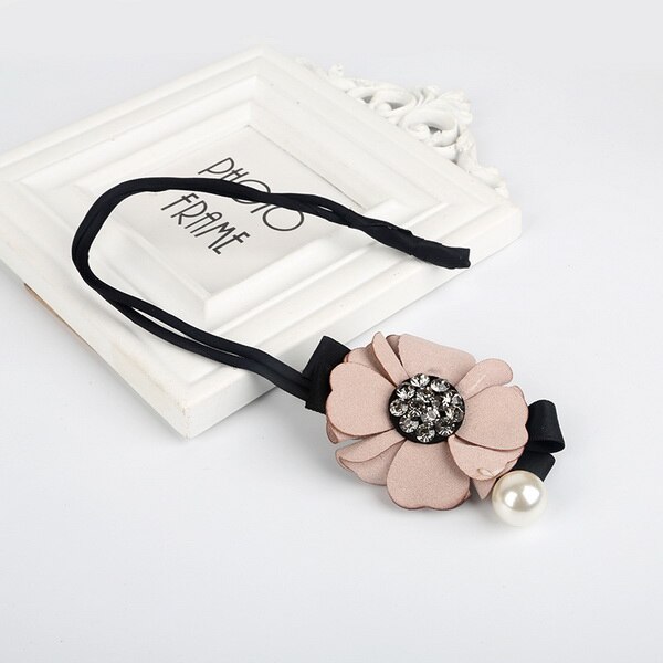 Colgante de perlas y flores para hacer moños, Donut mágico, herramientas de peinado fáciles, productos de peinado, accesorios para el cabello para niñas y mujeres: 01 Pink