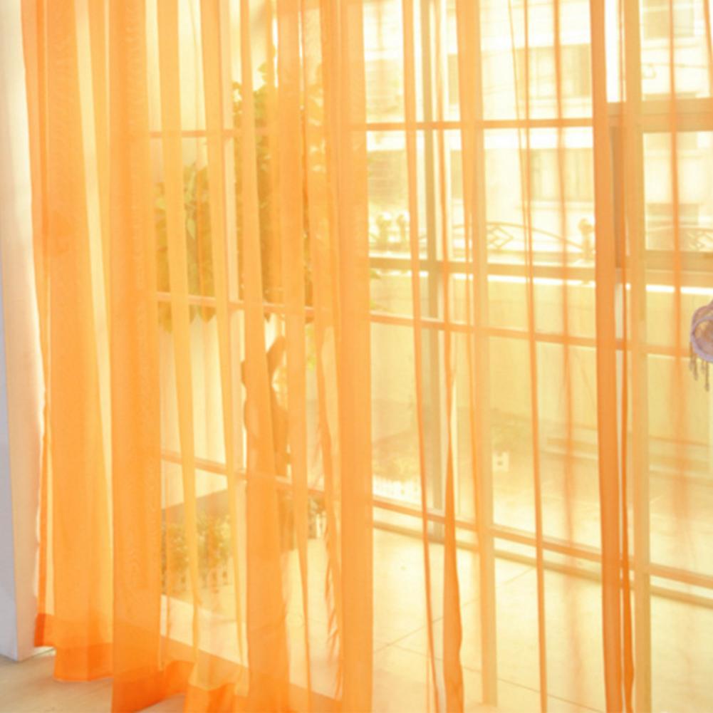 Sheer Curtain Eye-catching Window Drape Smooth Surface Washable Useful Practical Material Tulle Curtain