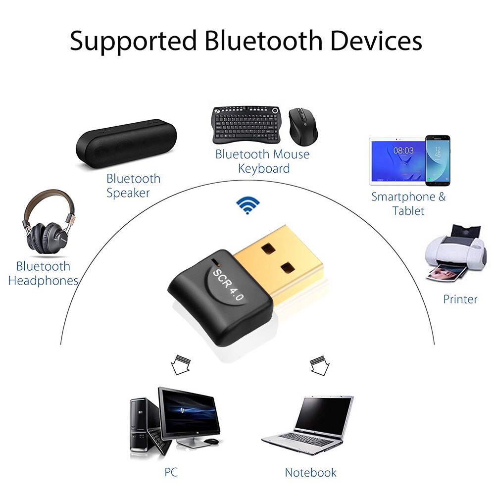Kebidumei USB Bluetooth Dongle Adapter For Computer PC Mouse Keyboard Aux Bluetooth 4.0 Speaker Music Receiver Transmitter
