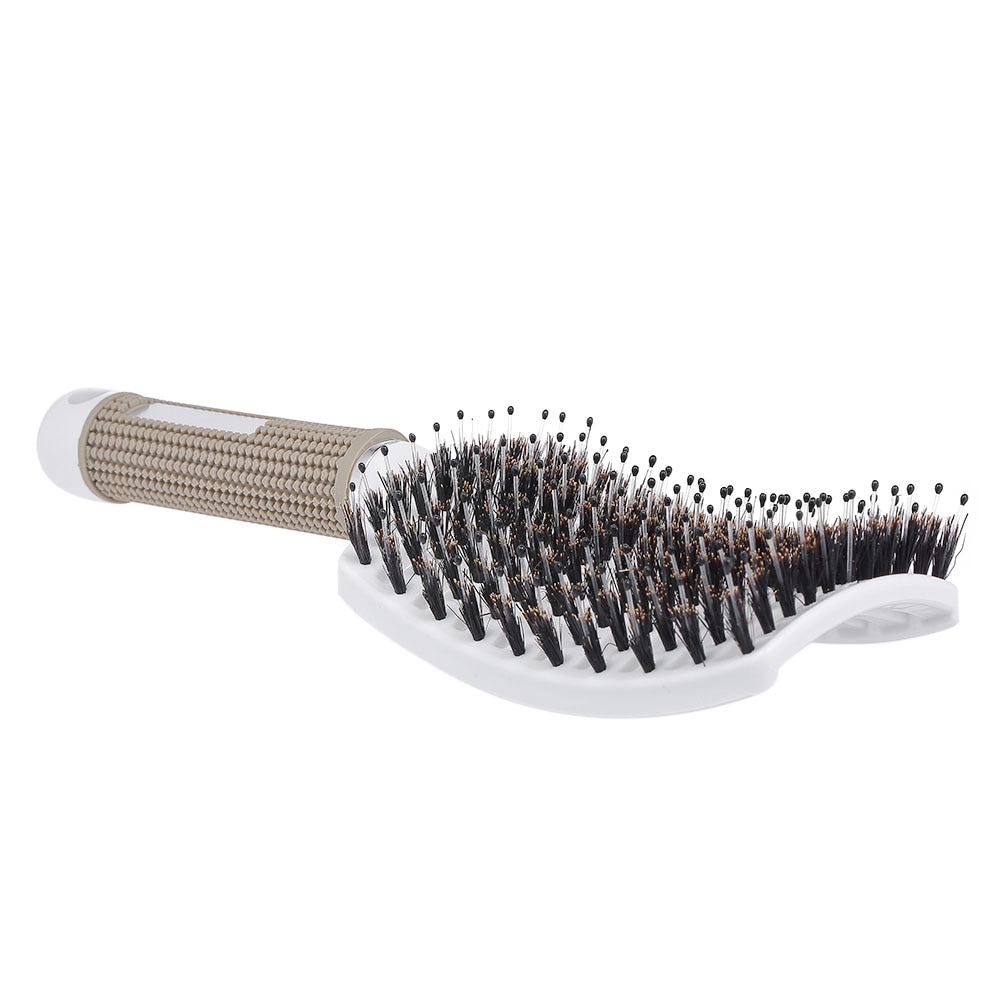 Tipode organismo peine cepillo de pelo cepillo para el pelo mujeres pelo enredo de peluquería de cepillo herramienta peine del pelo: White