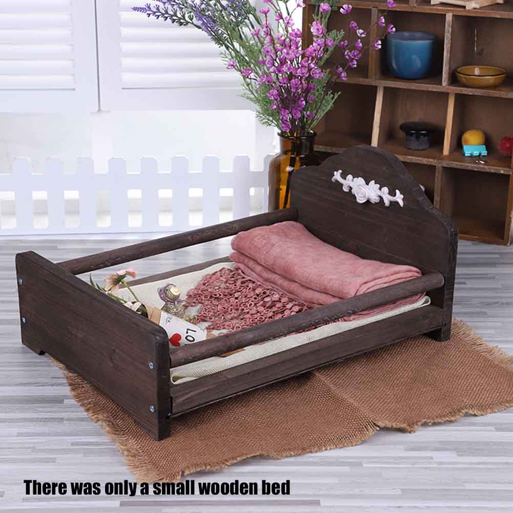 Cama de madera para bebés, accesorios de fotografía recién nacido, Fondo para dormitorio, sesión de fotos multifunción, para el hogar