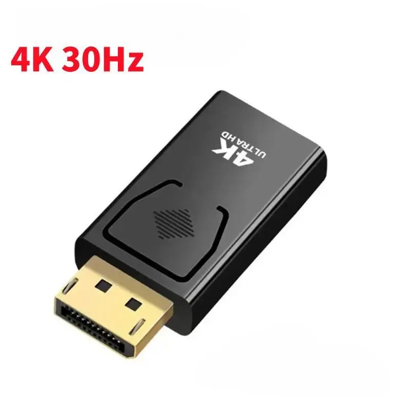 Adaptador Compatible con DisplayPort a HDMI 4K 60Hz DP macho a hembra Cable de Audio y vídeo Compatible con HDMI HD 1080P para PC TV portátil: Blanco