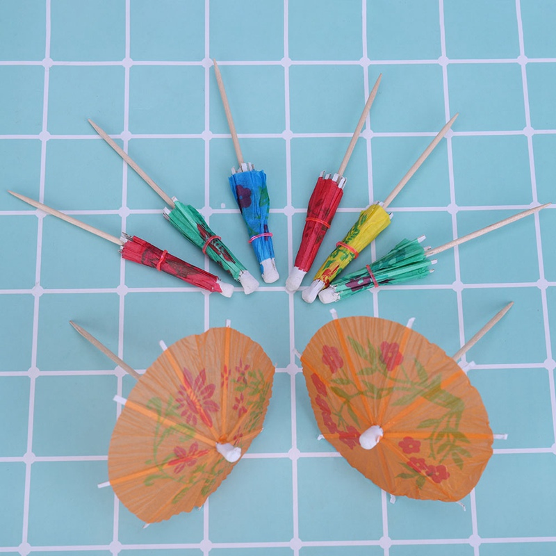 Cocktail décoratif garnitures parapluie bambou bât – Grandado