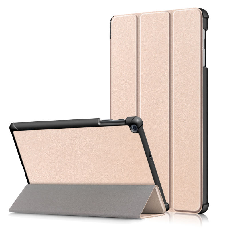 For Samsung Galaxy Tab A T510 T515 10.1" Magnetic Case Cover for Samsung Tab a SM-T510 SM-T515 protective case +: gold