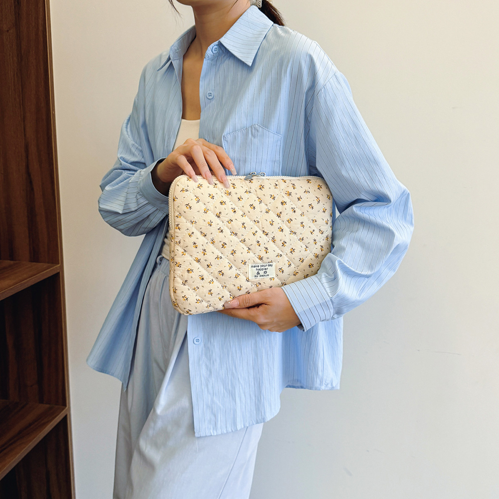 Flower Pattern Laptop Sleeve Case Bags Portable Computer Cover Bag Tablet Pouch for Macbook Air Pro 11 13 14 15 Inch Cover