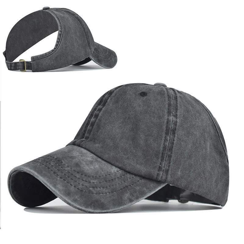 Hestehale lue halvtopp baseball cap kul solskjerm solkrem hestehale lue ensfarget sommer utendørs sport kasket