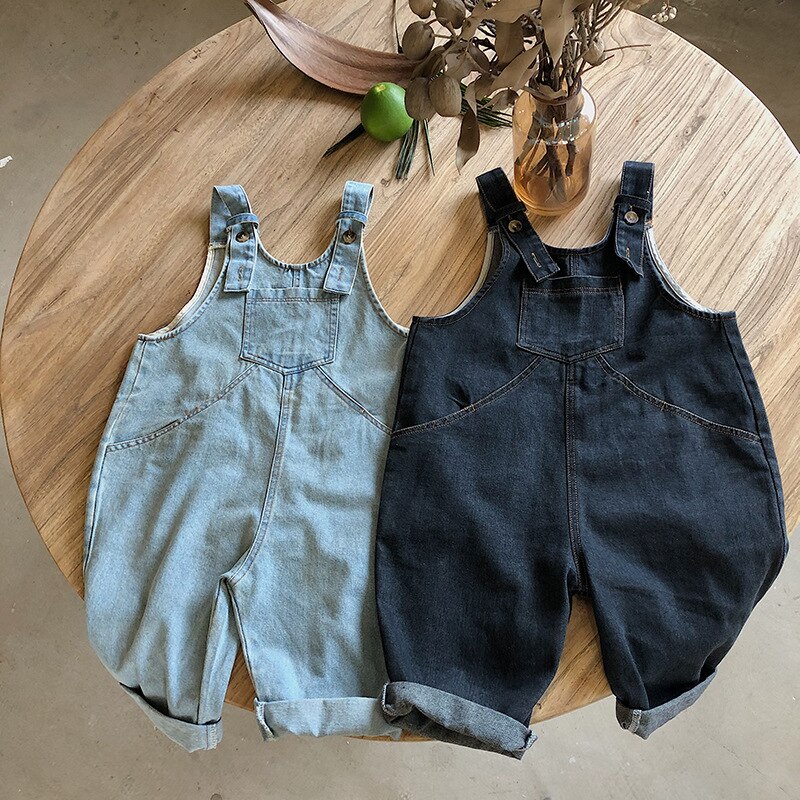 2020 autunno Nuovo Arrivo Delle Ragazze di Modo Denim Caot Bambini Tute E Salopette Del Bambino Della Tuta Della Ragazza
