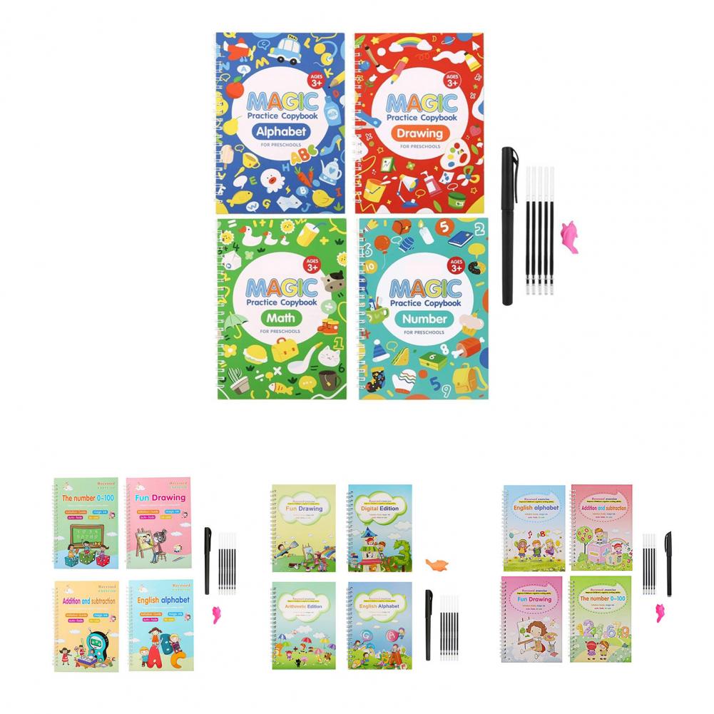 Cuaderno de práctica para copiar la versión en inglés de ranura de papel de de letra de los niños caligrafía libro para casa