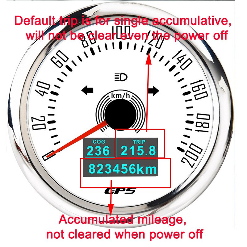 Compteur de vitesse GPS 3 en 1 pour moto, multifonction, 7 couleurs, rétro-éclairage, compteur de vitesse avec pignon, kilométrage Total