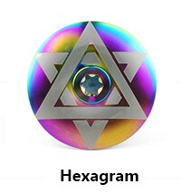 S-PART Titanium fiets headset top cap headset cover fiets deel: Hexagram colorful