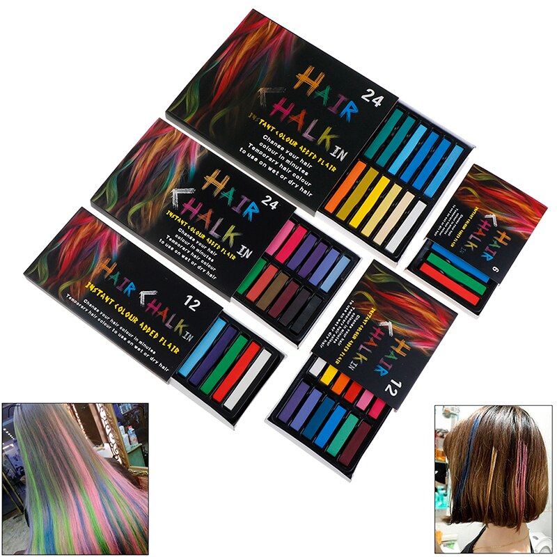 Tinte temporal para el cabello, pluma lavable, pasteles de salón, lavables