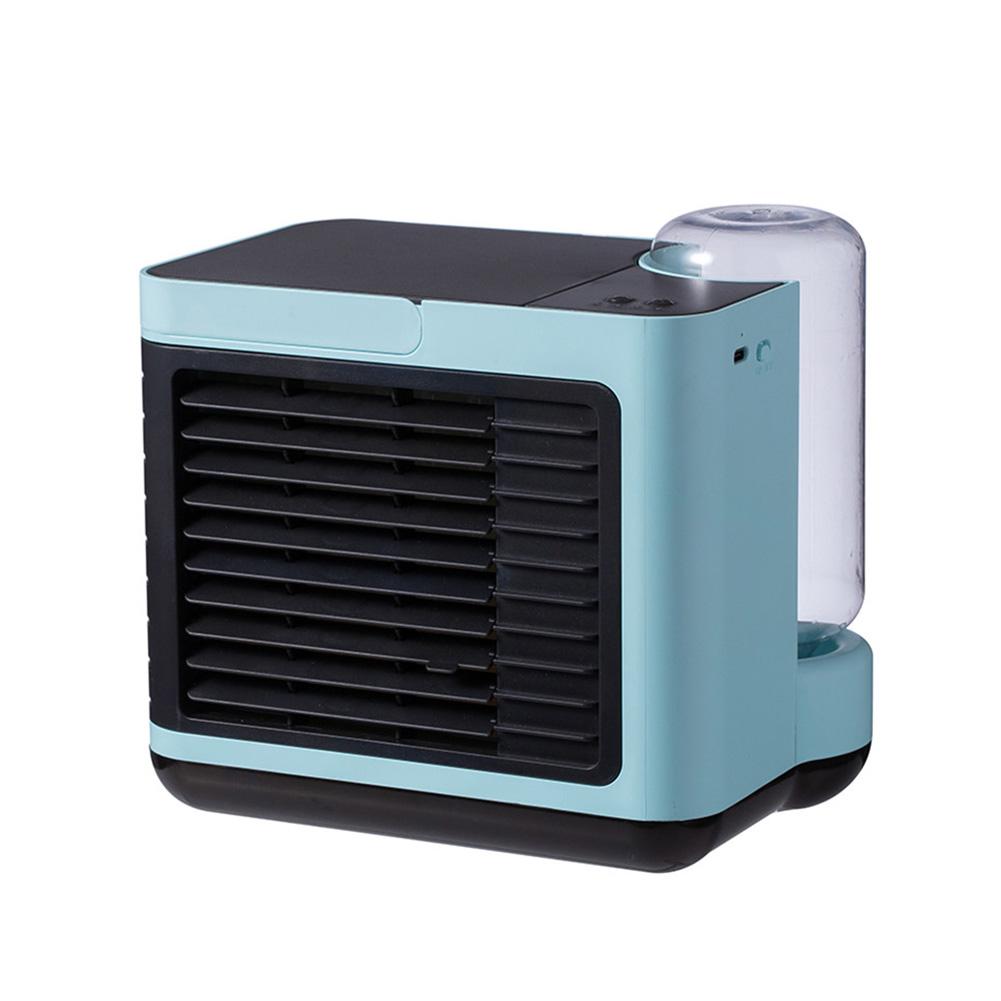 3 in 1 Portable Air Conditioner Silent LED Light Conditioning Humidifier Purifier USB Desktop Air Cooler Fan for Car Home Office: Blue