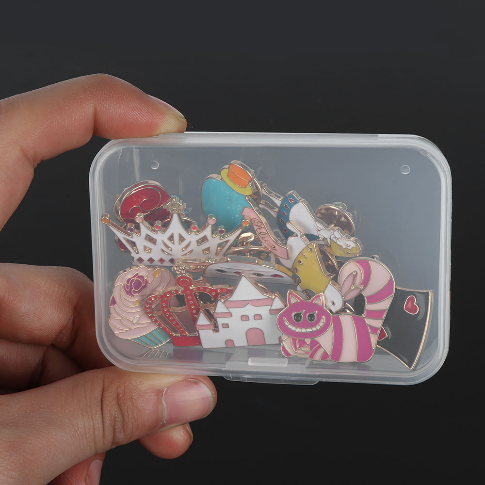 1/2Pcs Small Plastic Transparent With Lid Collection Credit Card Bank Card Container Case Storage Box
